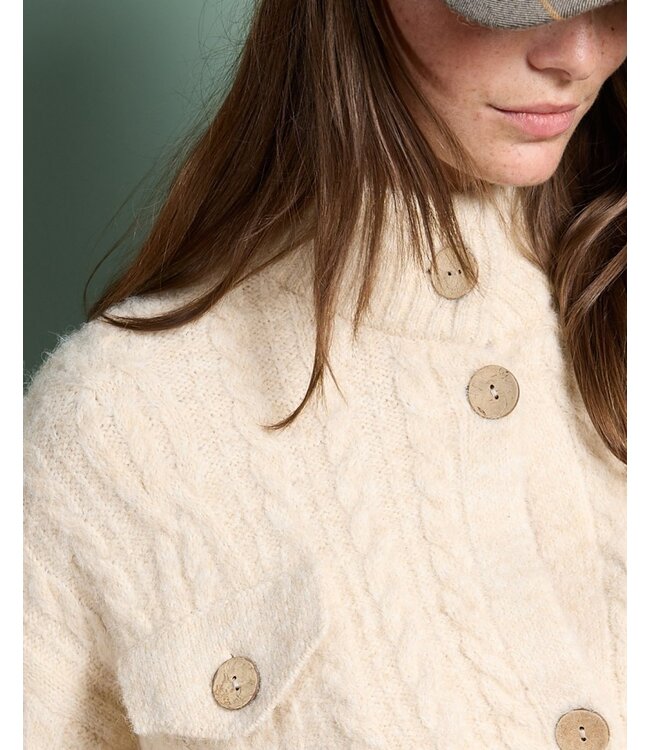 SURKANA Cardigan chunky texturé Aranese Sable 565NIAR333 08 SAND