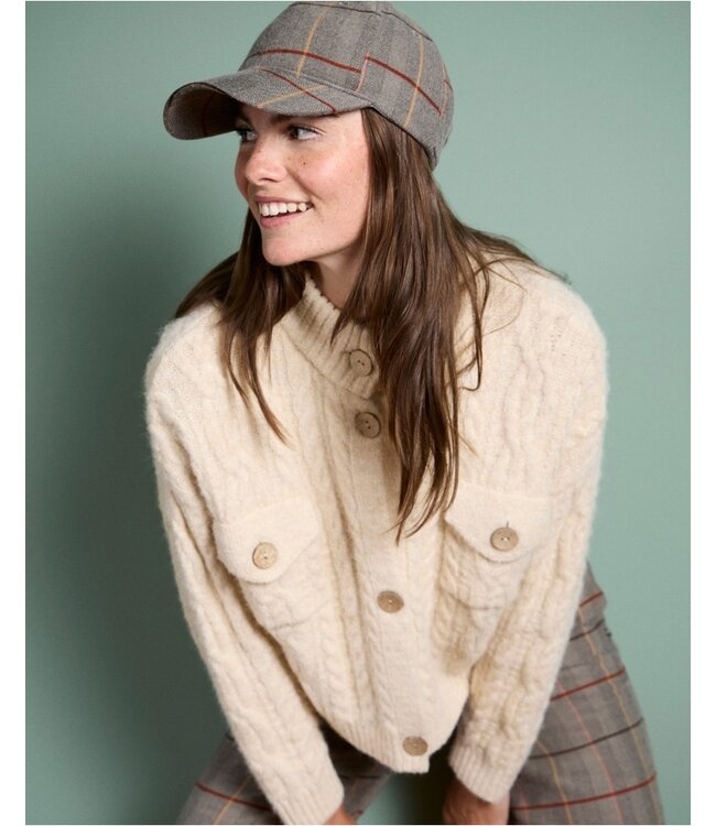 SURKANA Cardigan chunky texturé Aranese Sable 565NIAR333 08 SAND