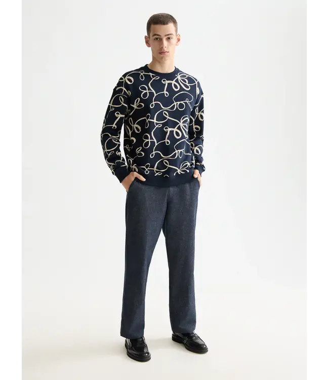 Scotch & Soda Sweat-shirt imprimé 181520 AOP RIBBON NAVY