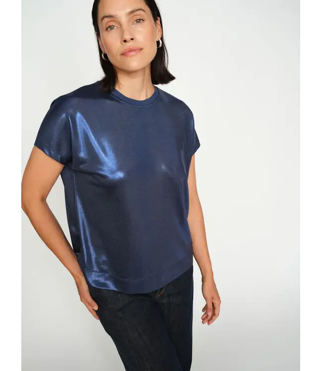 Mos Mosh T-shirt métallique MMNivola 167520 ENSIGN BLUE