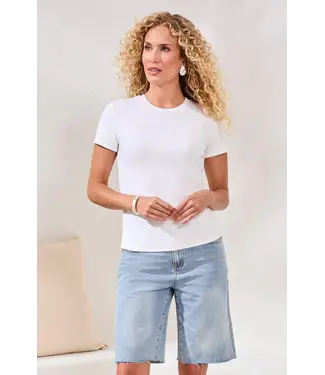 Tribal T-shirt extensible à col rond ajusté