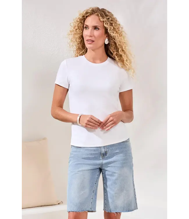 Tribal T-shirt extensible à col rond ajusté 6139o 5236 0001