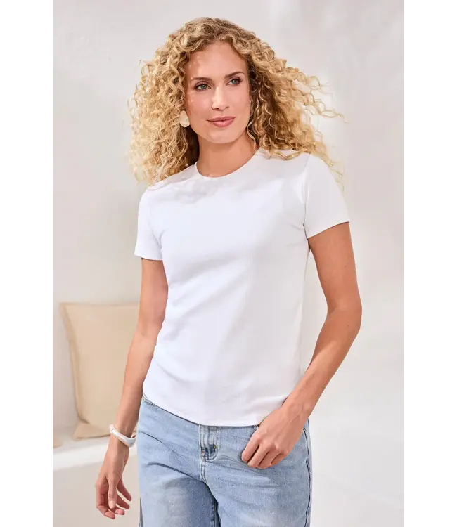 Tribal T-shirt extensible à col rond ajusté 6139o 5236 0001