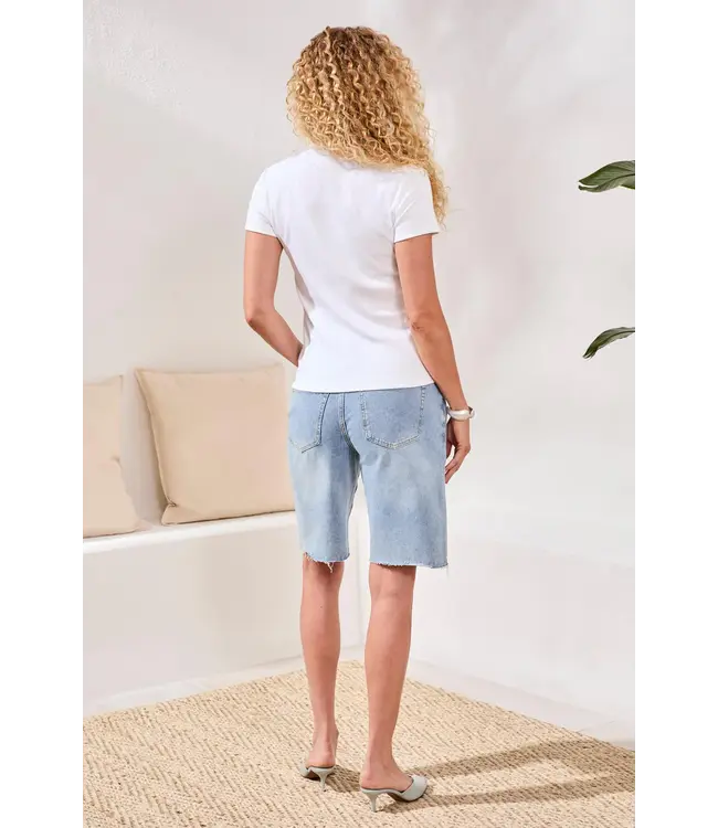 Tribal T-shirt extensible à col rond ajusté 6139o 5236 0001