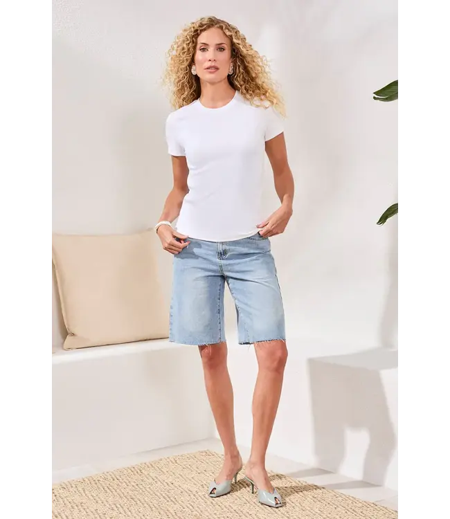 Tribal T-shirt extensible à col rond ajusté 6139o 5236 0001