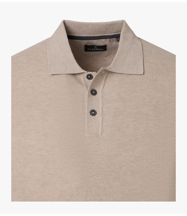 Casa Moda polo à manches longues beige 126320020 668