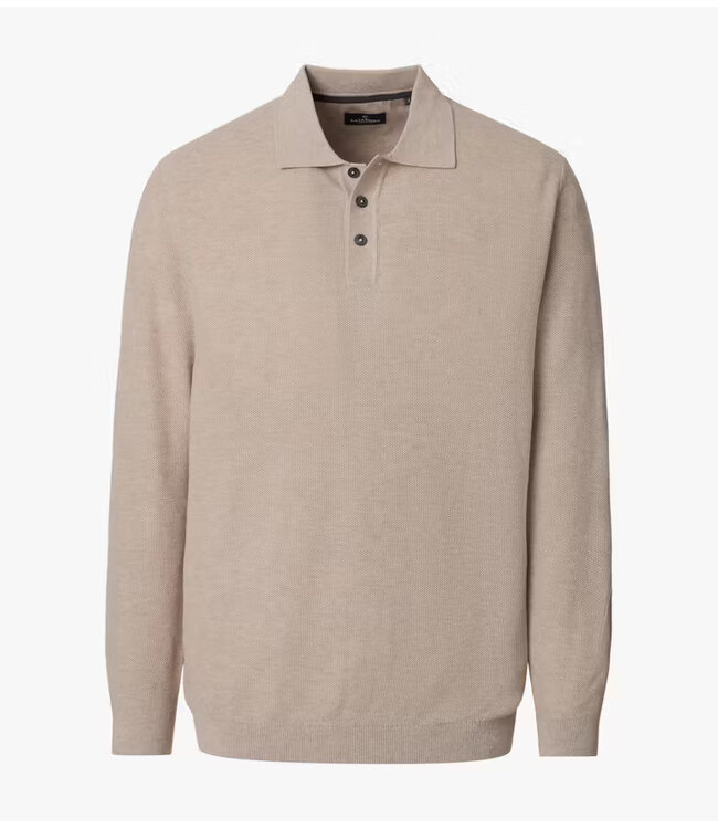 Casa Moda polo à manches longues beige 126320020 668