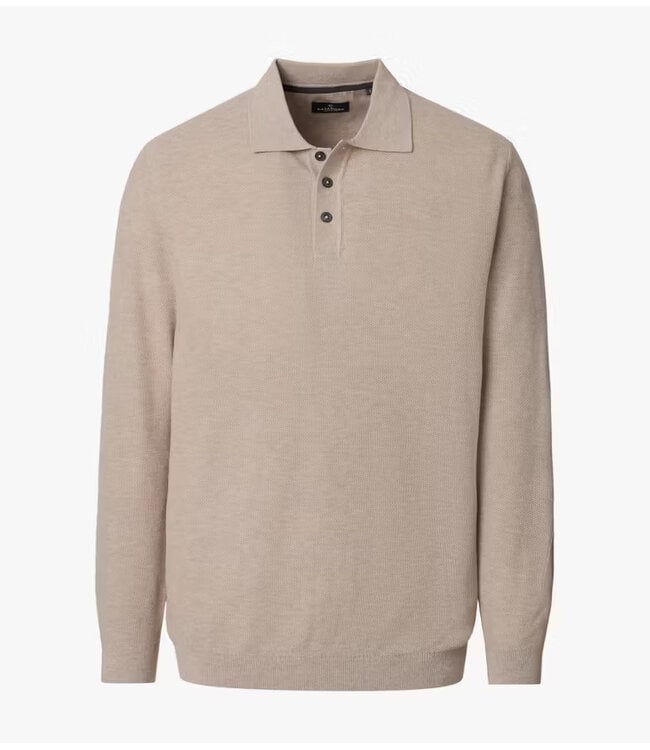 Casa Moda polo à manches longues beige