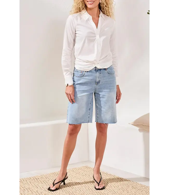 Tribal Chemise classique à col boutonné et nœud sur le devant 6129O / 5185 0001