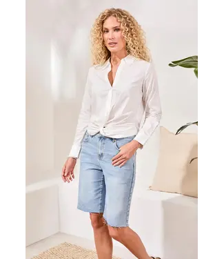 Tribal Chemise classique à col boutonné et nœud sur le devant