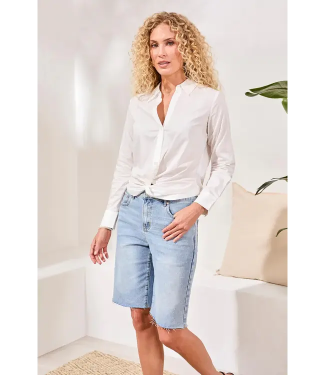 Tribal Chemise classique à col boutonné et nœud sur le devant 6129O / 5185 0001