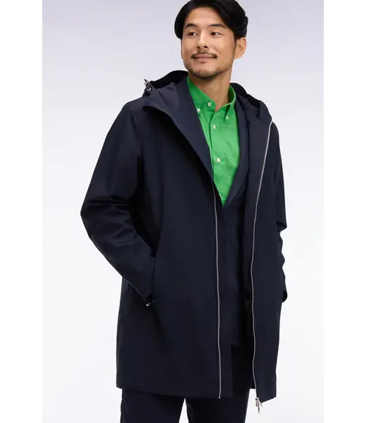 Eden Park Parka à capuche en nylon marine