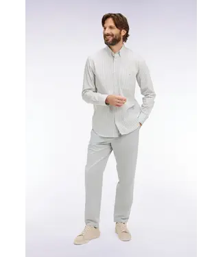 Eden Park Chemise en coton ciel à rayures bâtons