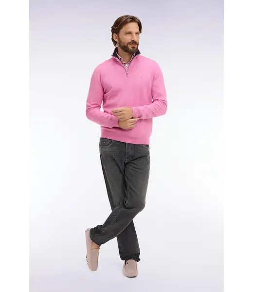 Eden Park Pull col camionneur en coton rose