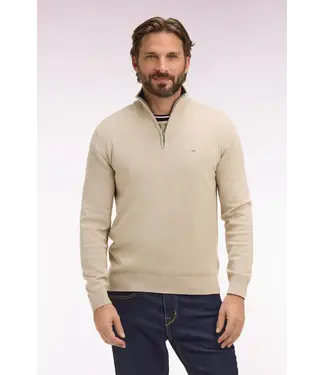 Eden Park Pull col camionneur en coton beige