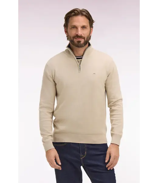 Eden Park Pull col camionneur en coton beige