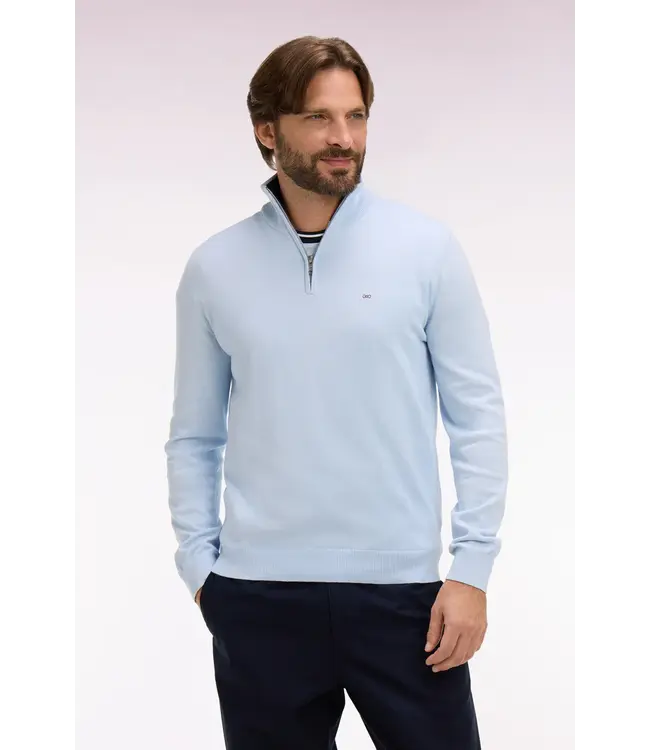 Eden Park Pull col camionneur en coton ciel E26MAIPU0006 COSTELA BLC25