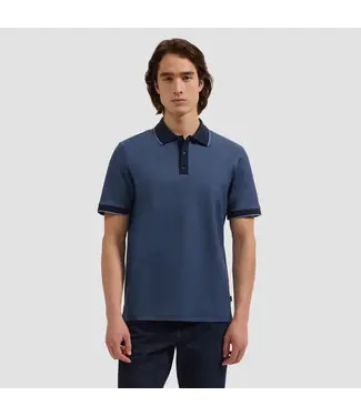 Bugatchi Polo à trois boutons Bird's Eye NAVY