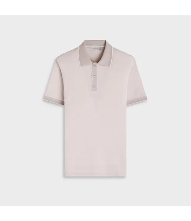 Bugatchi Polo à trois boutons en jacquard à chevrons JF2006F68 LIMS