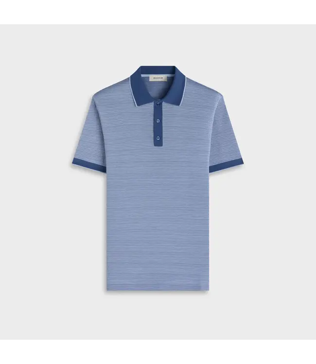 Bugatchi Polo à trois boutons en jacquard à chevrons COBA