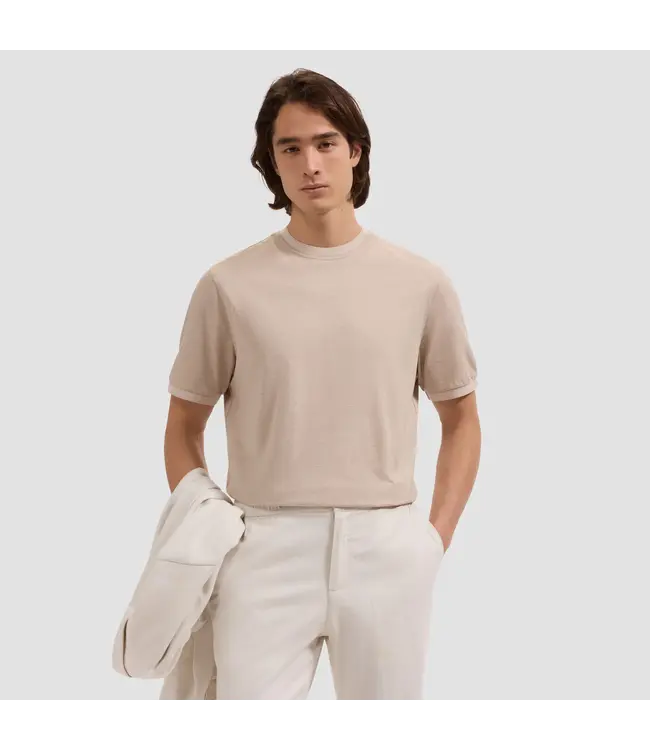 Bugatchi T-shirt de performance en jersey à micro-carreaux DESERT