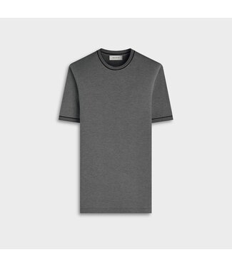 Bugatchi T-shirt de performance en jersey à micro-carreaux BLACK