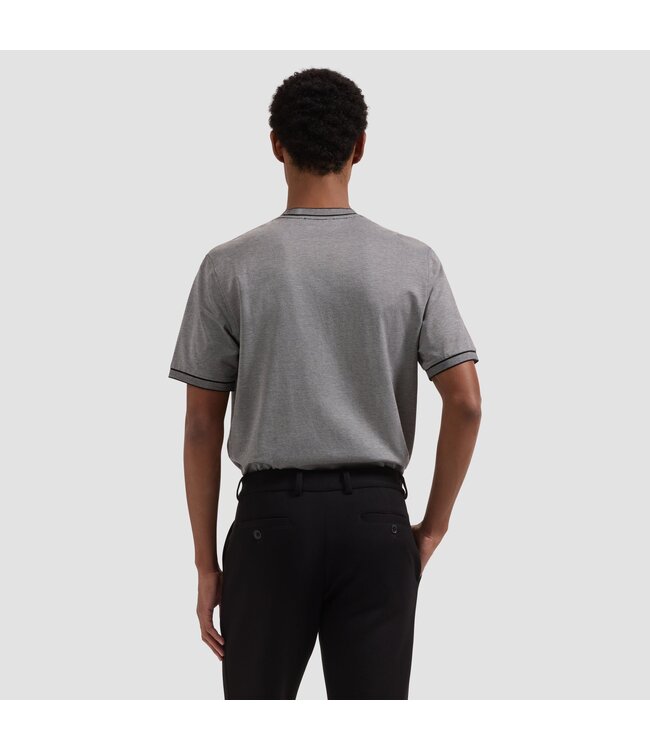 Bugatchi T-shirt de performance en jersey à micro-carreaux JF2022F73 BLACK