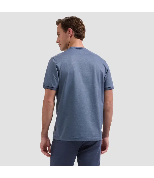 Bugatchi T-shirt de performance en jersey à micro-carreaux JF2022F73 NAVY