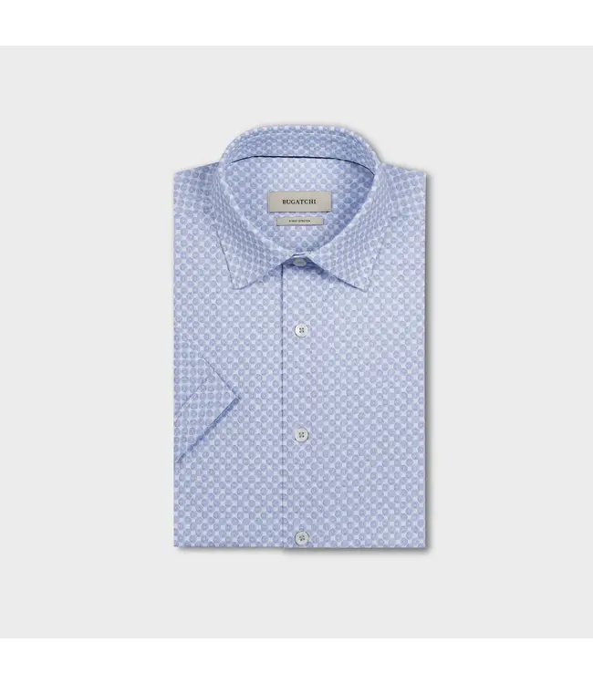 Bugatchi Chemise à manches courtes géométrique Miles OoohCotton® JF9184F40 CLBL