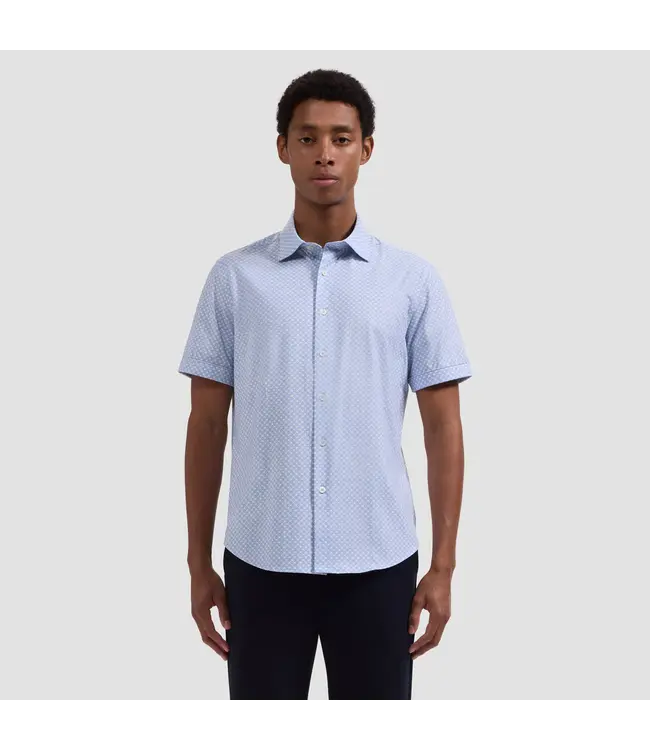 Bugatchi Chemise à manches courtes géométrique Miles OoohCotton® JF9184F40 CLBL