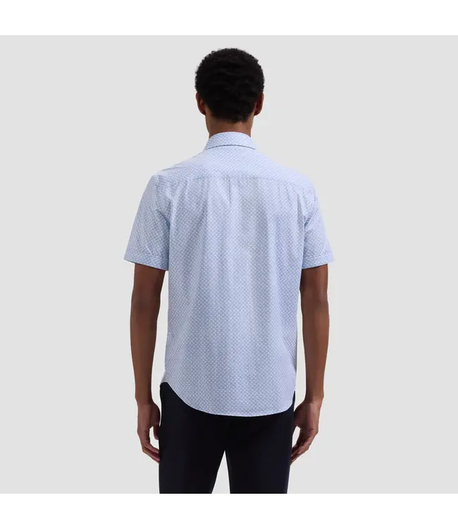 Bugatchi Chemise à manches courtes géométrique Miles OoohCotton® JF9184F40 CLBL