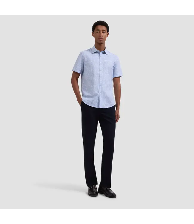 Bugatchi Chemise à manches courtes géométrique Miles OoohCotton® JF9184F40 CLBL