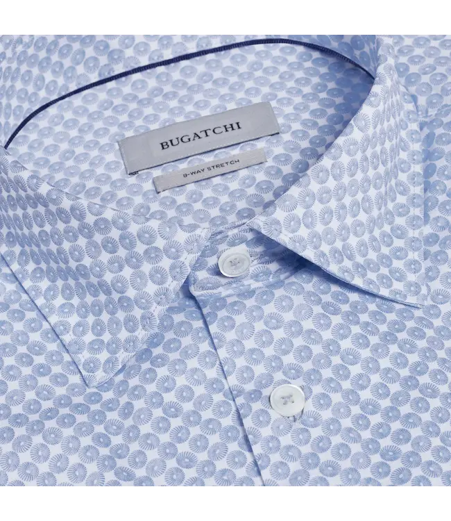 Bugatchi Chemise à manches courtes géométrique Miles OoohCotton® JF9184F40 CLBL