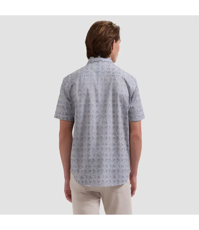 Bugatchi Chemise à manches courtes Miles OoohCotton® à imprimé feuilles JF9261F40 SHAR