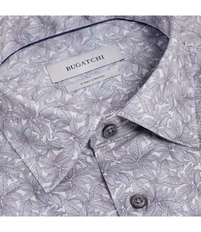 Bugatchi Chemise à manches courtes Miles OoohCotton® à imprimé feuilles JF9261F40 SHAR