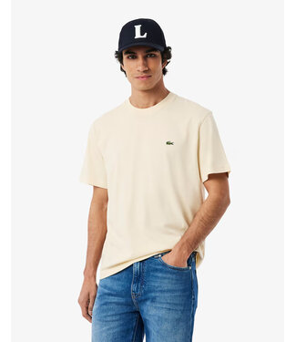 Lacoste T-shirt classic fit en jersey de coton 056 NATUREL CLAIR