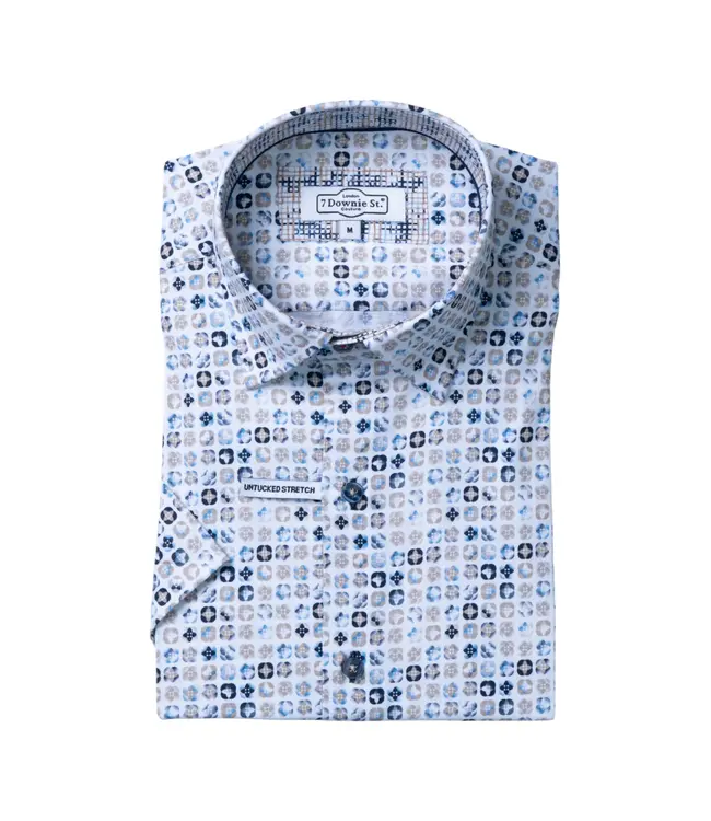 7 Downie St. chemise manches courtes bleu 9023 BLUE