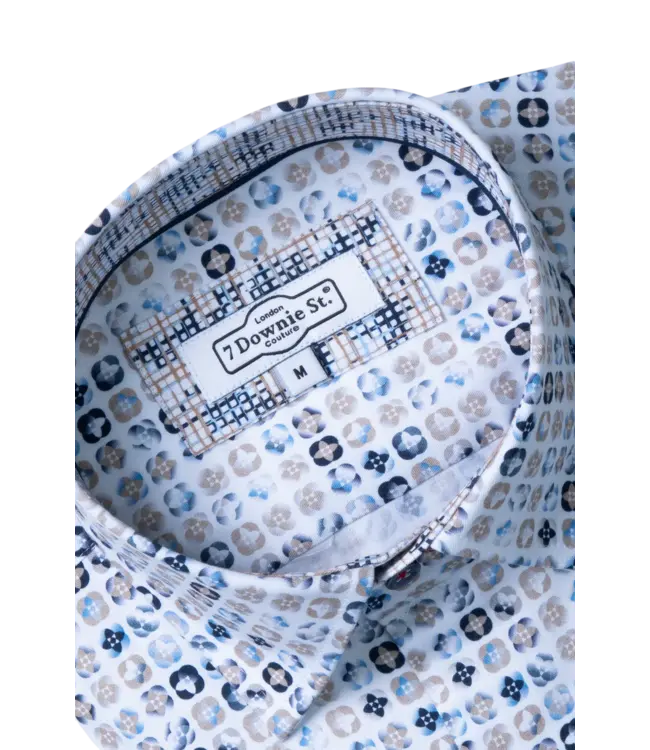 7 Downie St. chemise manches courtes bleu 9023 BLUE
