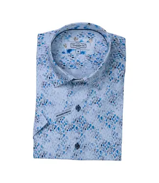 7 Downie St. chemise manches courtes bleu