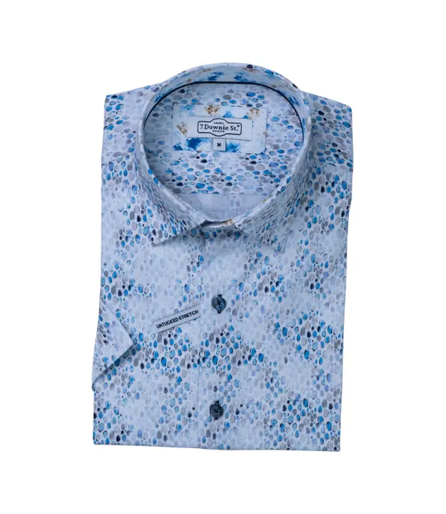 7 Downie St. chemise manches courtes 9012 BLUE