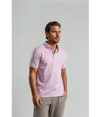 STONE ROSE APEX - Polo blanc à œillets MED PINK