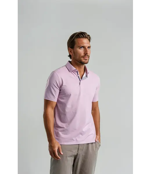 STONE ROSE APEX - Polo blanc à œillets MED PINK