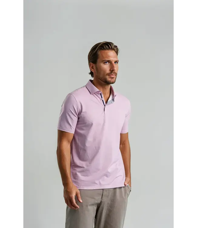 STONE ROSE APEX - Polo blanc à œillets BSCSSP51 670 MED PINK