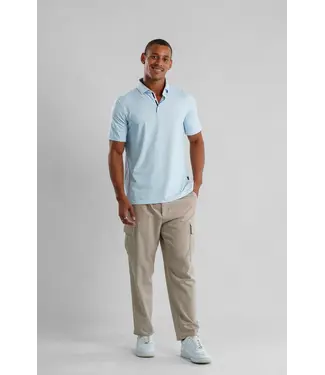 STONE ROSE APEX - Polo blanc à œillets LT BLUE