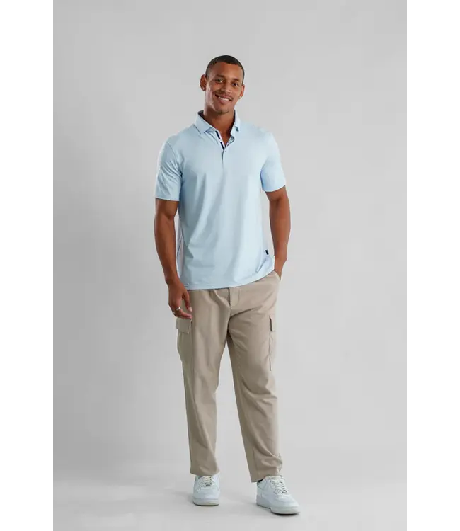 STONE ROSE APEX - Polo blanc à œillets LT BLUE