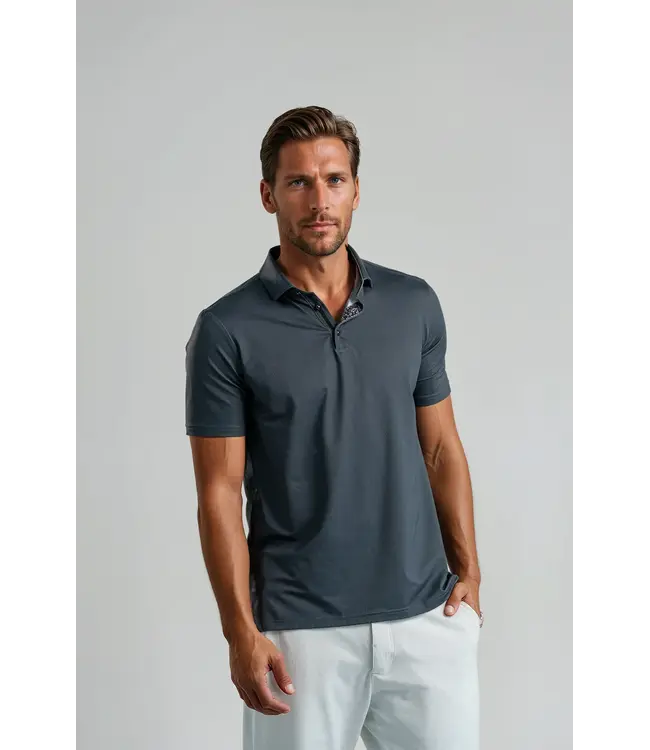 STONE ROSE APEX - Polo blanc à œillets BLACK