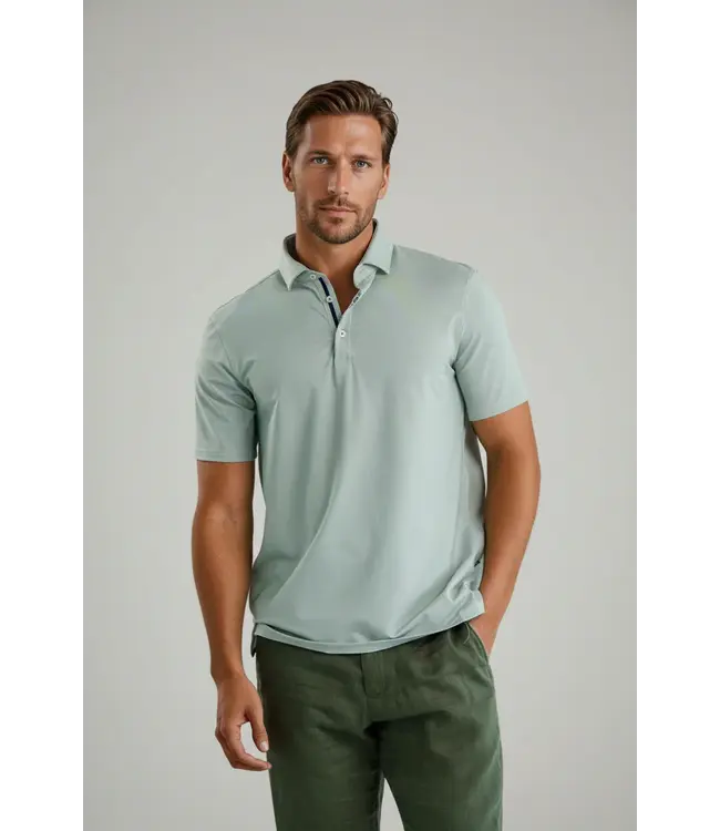 STONE ROSE APEX - Polo blanc à œillets OLIVE