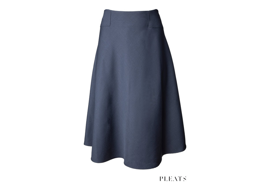 Washable Flair Skirt With Side Stitching