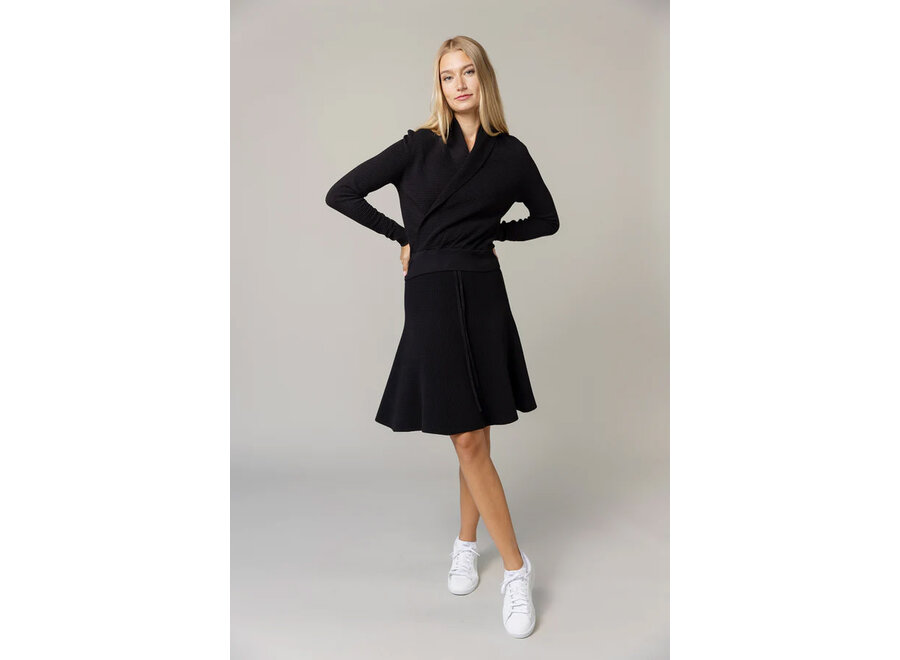 APR F23-285 Waffle Knit Circle Skirt - Pleats