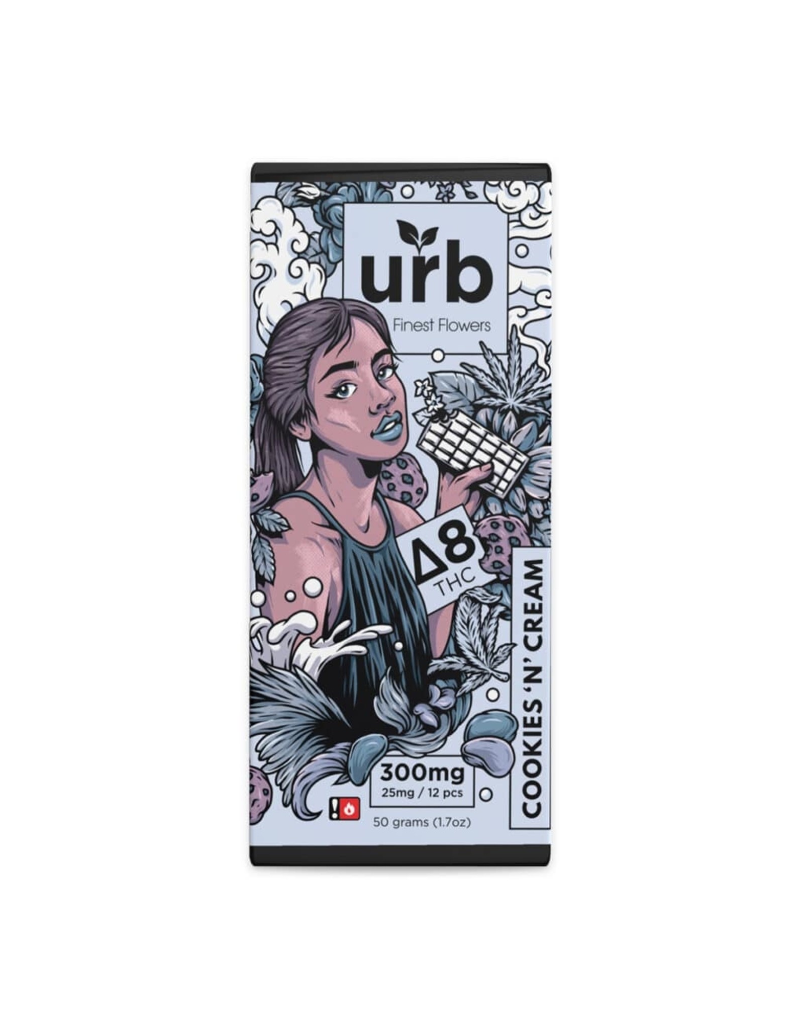 URB URB Delta 8 Cookies and Cream Chocolate 300mg 50gr